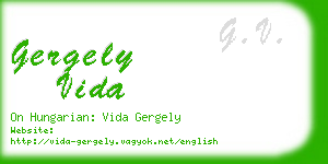 gergely vida business card